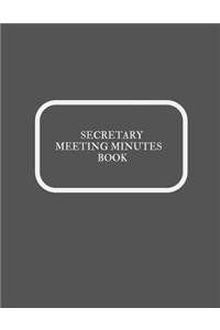 Secretary Meeting Minutes Book