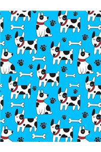 Lined Composition Notebook Journal For School Kids, Students And Teachers - Cute Dog Pattern