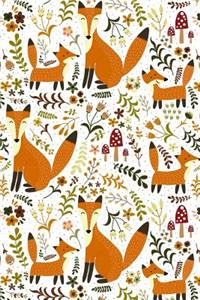 Bullet Journal Notebook Cute Foxes Pattern 1