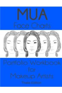 MUA Face Charts Portfolio Workbook for Makeup Artists Thalia Edition