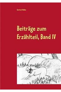 Beiträge zum Erzählteil, Band IV