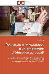 Évaluation D Implantation D Un Programme D Éducation Au Travail