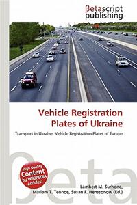Vehicle Registration Plates of Ukraine