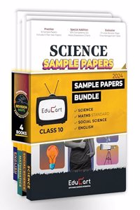 Educart CBSE Class 10 Sample Papers Bundle - Science, Maths, Social Science & English 2023-24 (Introducing Revision Maps and Past Year Papers) 2024