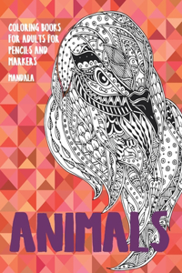 Mandala Coloring Books for Adults for Pencils and Markers - Animals