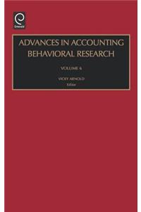 Advances in Accounting Behavioral Research