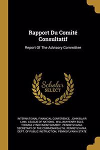 Rapport Du Comité Consultatif