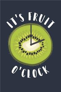 Food Journal 'It's Fruit o'Clock' - Vegetarian Gift for Kiwifruit Lovers - Fruit Diet Diary - Kiwifruit Notebook
