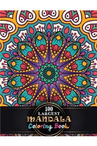 100 Largest Mandala Coloring Book