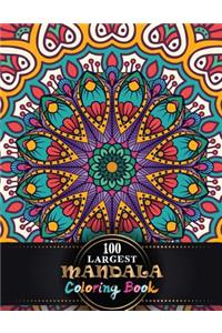 100 Largest Mandala Coloring Book