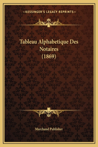 Tableau Alphabetique Des Notaires (1869)