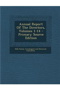 Annual Report of the Directors, Volumes 1-14