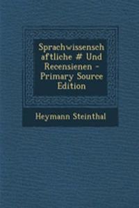 Sprachwissenschaftliche # Und Recensienen