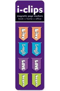 Iclip Magnetic Bookmark Live, Love, Laugh, Learn
