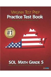 Virginia Test Prep Practice Test Book Sol Math Grade 5