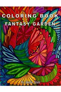 Coloring Book Fantasy Garden