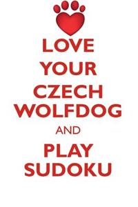 Love Your Czech Wolfdog and Play Sudoku Czech Wolfdog Sudoku Level 1 of 15