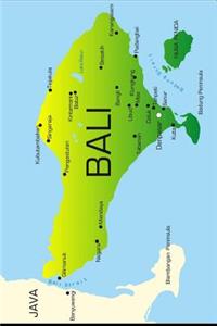 Map of Bali Journal: 150 Page Lined Notebook/Diary