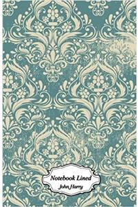 Notebook Lined - Vintage Pattern: 120 Blank Lined Page Softcover Journal, 5.5 X 8.5 Blank Notebook Journal