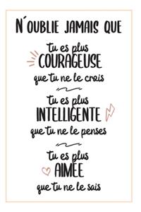 N´oublie Jamais Que Tu Es Plus Courageuse, Intelligente Et Aimée Que Tu Ne Le penses