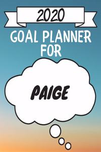 2020 Goal Planner For Paige