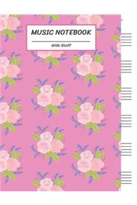 Music Notebook Wide Staff