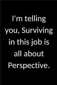 I'm telling you, Surviving in this job is all about Perspective.