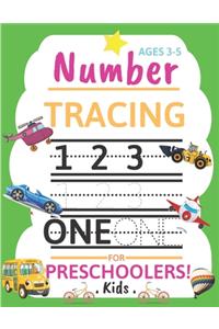 Number Tracing for Preschoolers Kids Ages 3-5