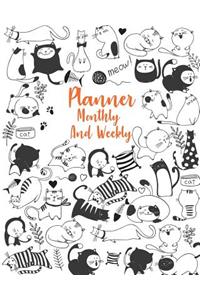 Planner monthly and weekly