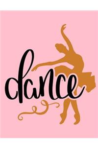 Dancing Sketchbook: Dancing Bordered Sketchbook for Kids. Funny Dancing Drawing Book for Boys and Girls (Blank Bordered Sketchbooks)150 Pages Large 8.5x11 Dancing Sketch Paper Book