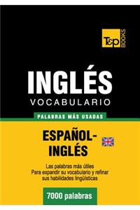 Vocabulario Espanol-Ingles Britanico - 7000 Palabras Mas Usadas