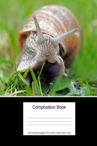 Composition Book 100 Sheets/200 Pages/7.44 X 9.69 In. Wide Ruled/ Snail