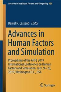 Advances in Human Factors and Simulation