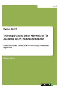 Trainingsplanung eines Mesozyklus für Ausdauer einer Trainingsbeginnerin