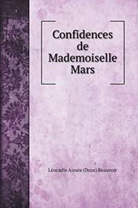 Confidences de Mademoiselle Mars