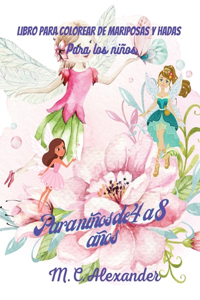 Libro para colorear de mariposas y hadas para niños