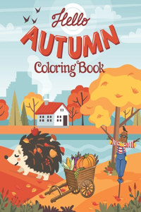 Hello Autumn Coloring Book