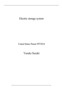 Electric storage system: United States Patent 9973018