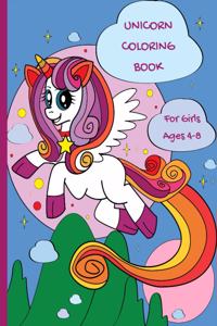 Unicorn Coloring Book For Girls Ages 4-8