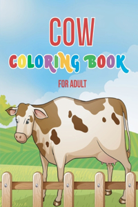Cow coloring book for adult