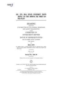 H.R. 1578, real estate investment trusts (REITs)