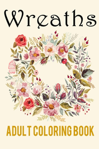 Wreaths Adult Coloring Book
