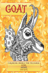 Coloring Books for Teenage Girl - Animal - Easy Level - Goat