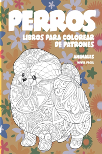 Libros para colorear de patrones - Nivel fácil - Animales - Perros