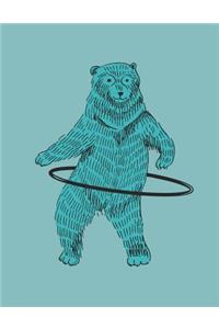 Blue Hipster Bear Notebook