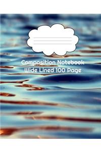 Composition Notebook Wide Lined 100 Page Lake