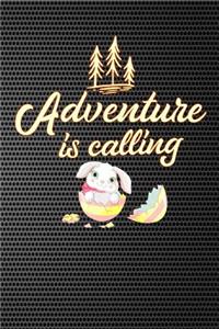 Adventure Is Calling: Easter Bunny Lined Notebook and Journal Composition Book Diary Gift for Women, Men & Kids