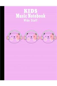 Kids Music Notebook Wide Staff