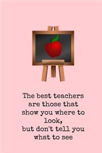 The Best Teachers Are Those That Show You Where to Look, But Don't Tell You What to See