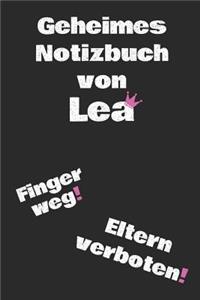 Geheimes Notizbuch Von Lea. Finger Weg! Eltern Verboten!